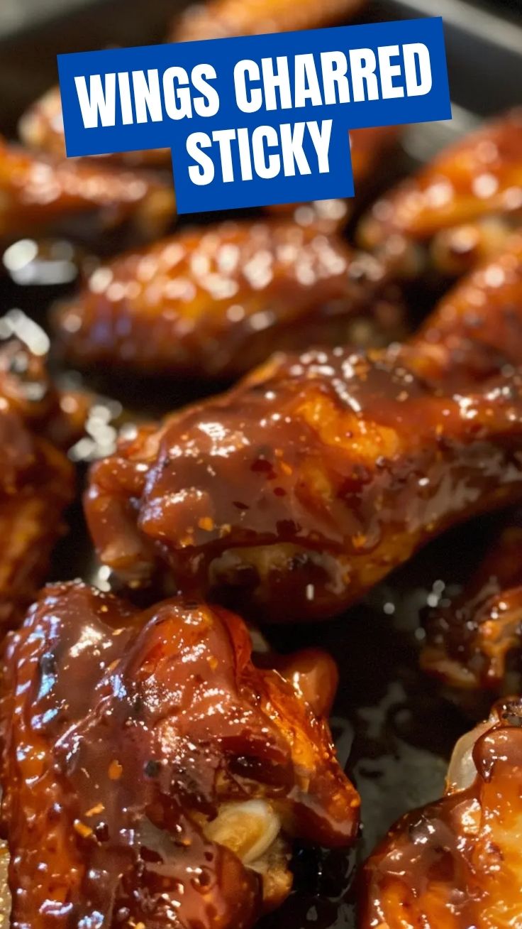 Delicious BBQ chicken wings, perfectly grilled and saucy