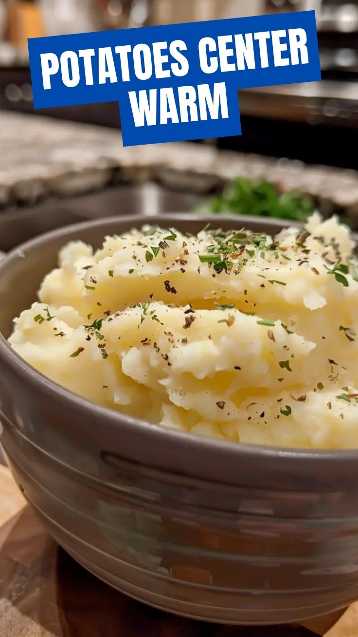 A serving of fluffy mashed potatoes in a white bowl with a knob of butter