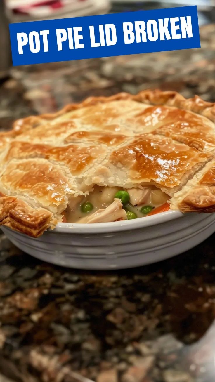 A golden-crusted chicken pot pie fresh from the oven