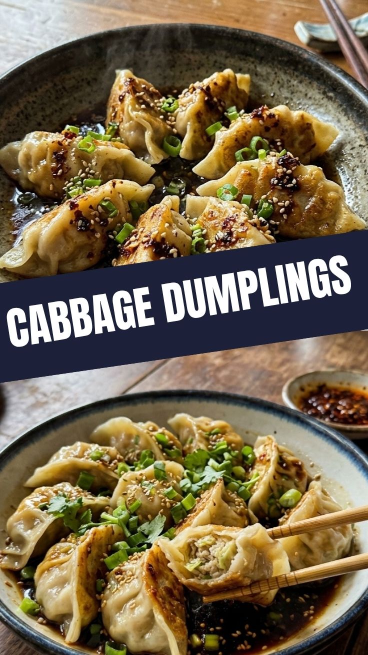 A plate of freshly steamed cabbage dumplings, showcasing their delicate pleats.