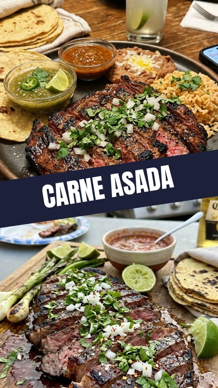 Expertly grilled Carne Asada, thinly sliced and ready to serve.