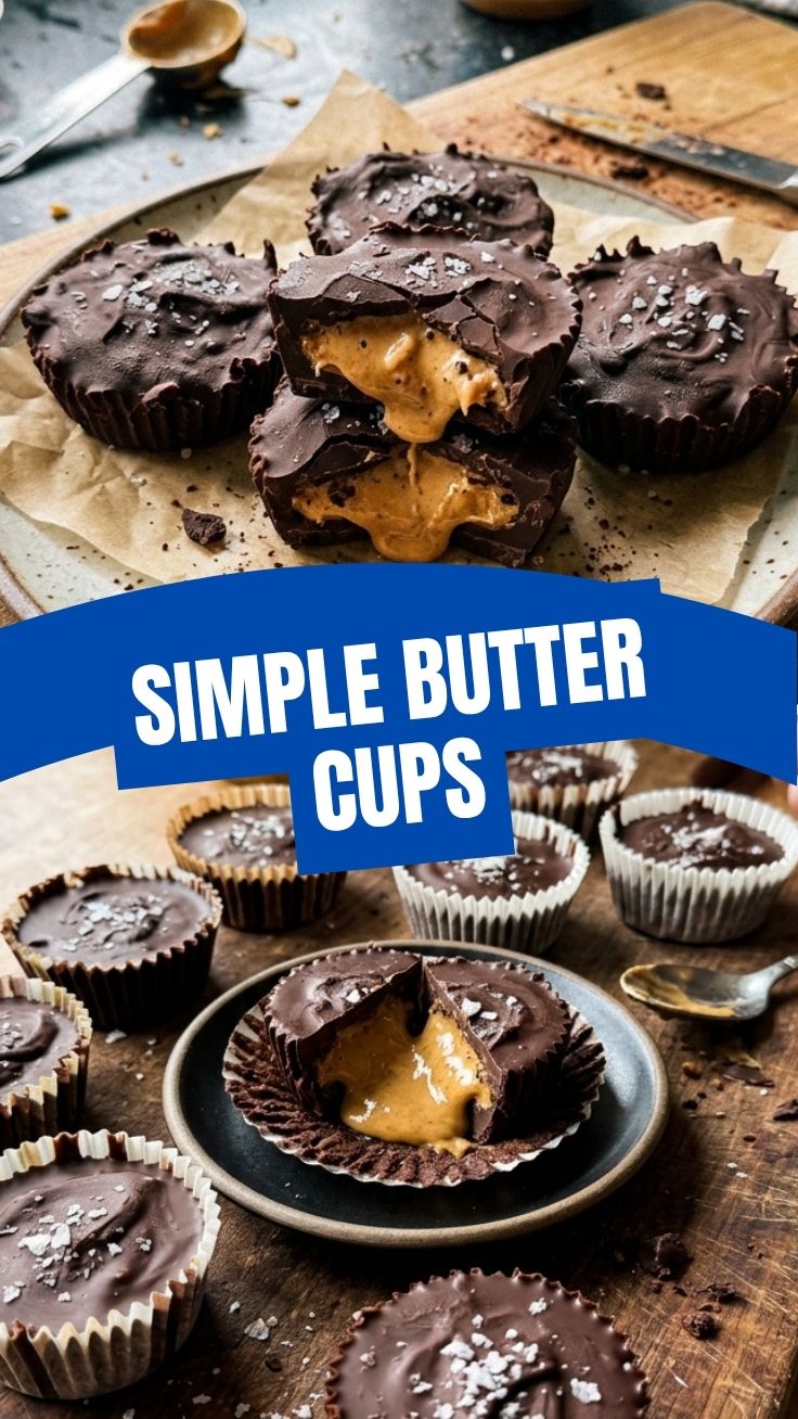 A close-up of a perfectly formed chocolate peanut butter cup with a creamy filling.