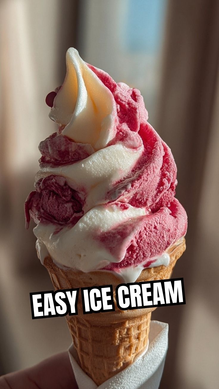 A bowl of creamy no-churn ice cream, ready to serve.