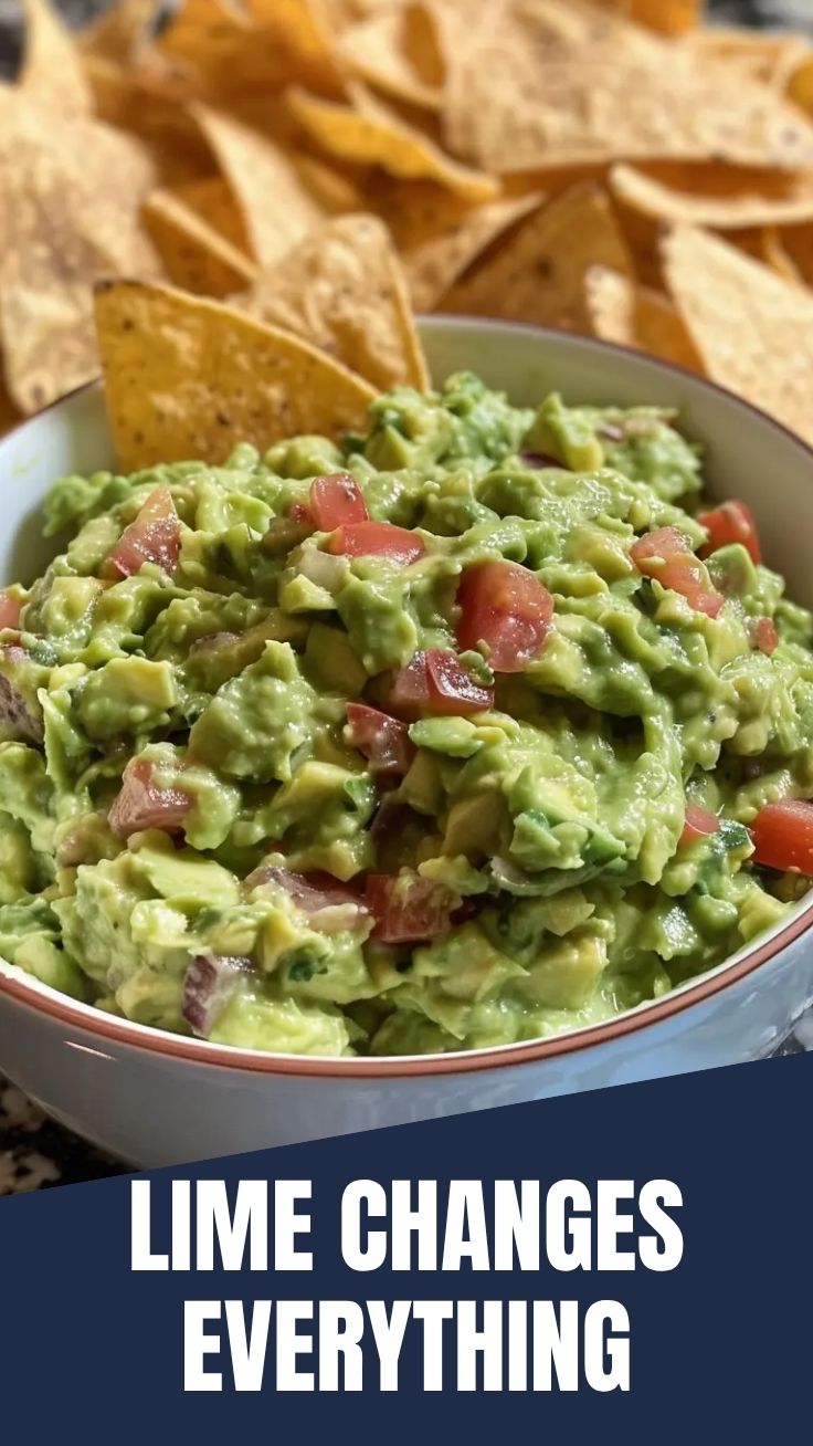 A vibrant bowl of freshly made guacamole with chunky avocado and cilantro.