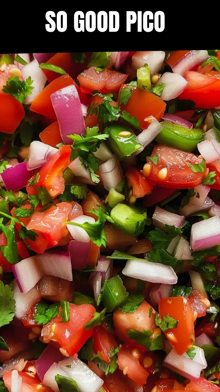 A vibrant bowl of fresh pico de gallo, showcasing diced tomatoes, onions, cilantro, and jalapeños.