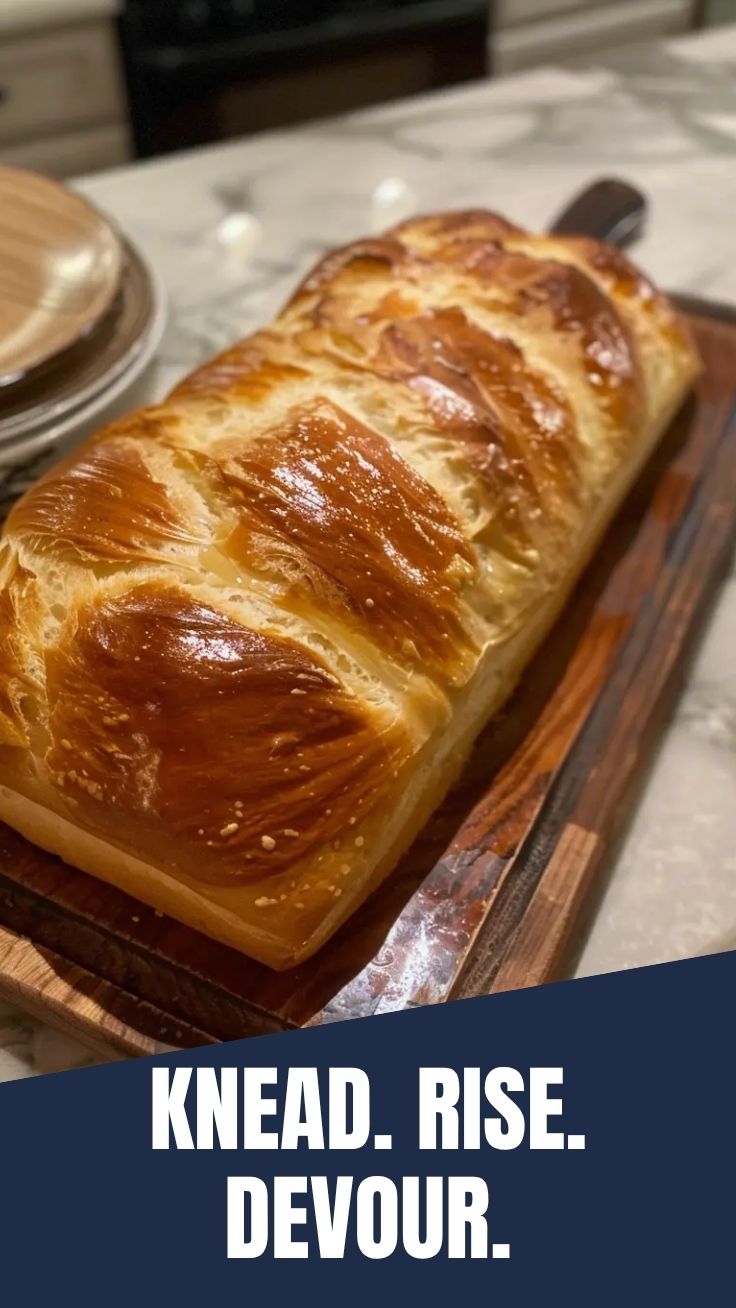 A freshly baked loaf of homemade white bread on a cooling rack.
