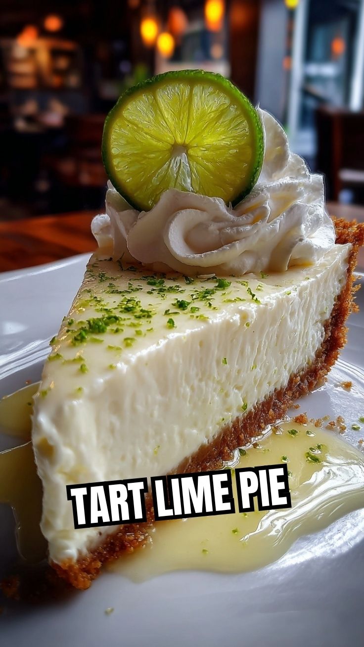 A vibrant green Key Lime Pie, freshly baked and ready to serve.