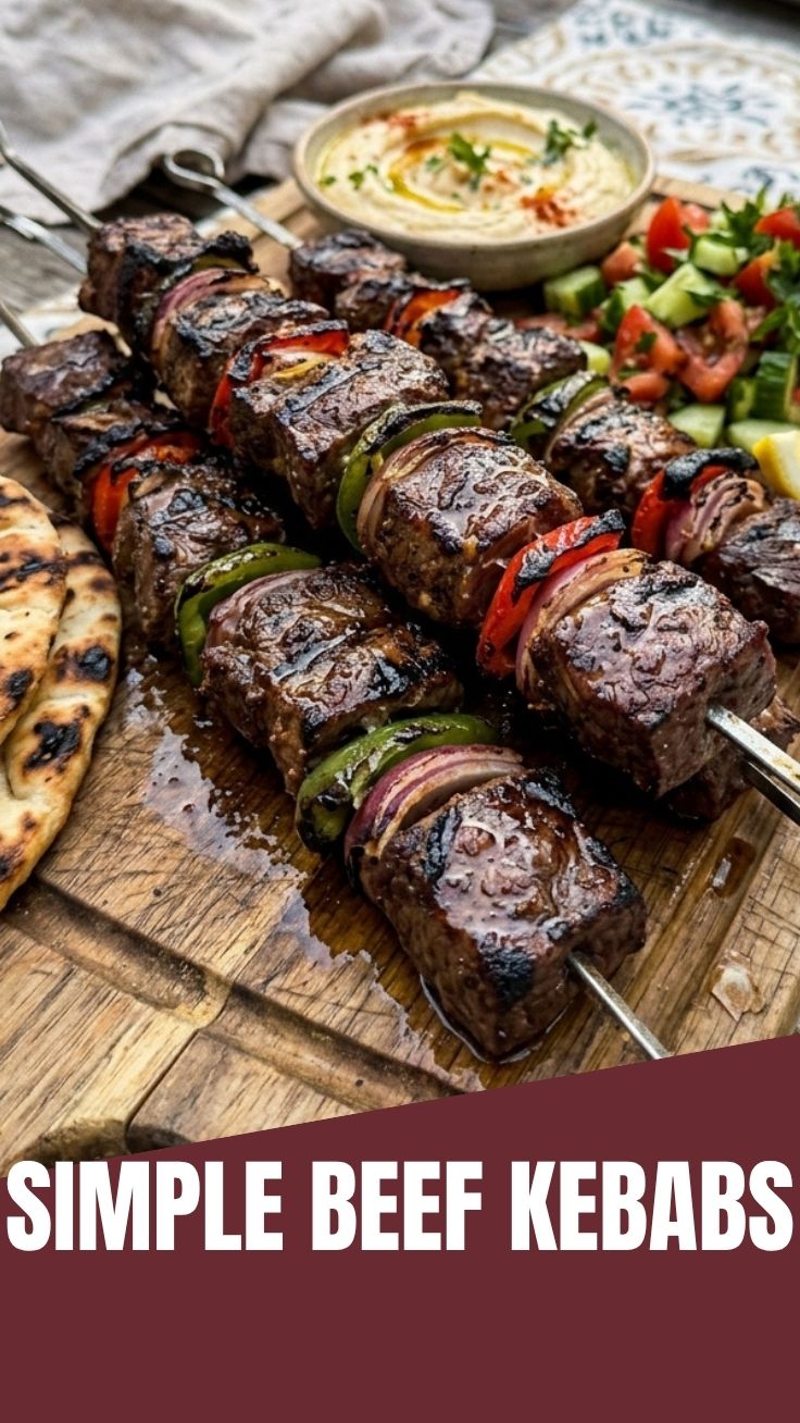 Juicy Middle Eastern beef kebabs expertly grilled and seasoned