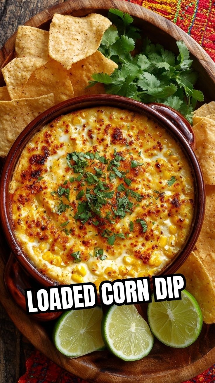 A vibrant bowl of corn dip, also known as elote dip, garnished with fresh cilantro