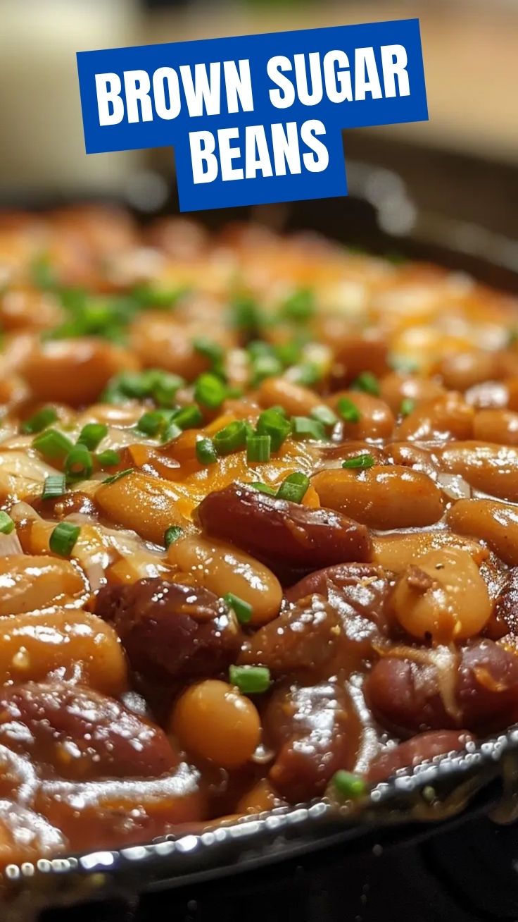 A bowl of Southern baked beans, rich and saucy