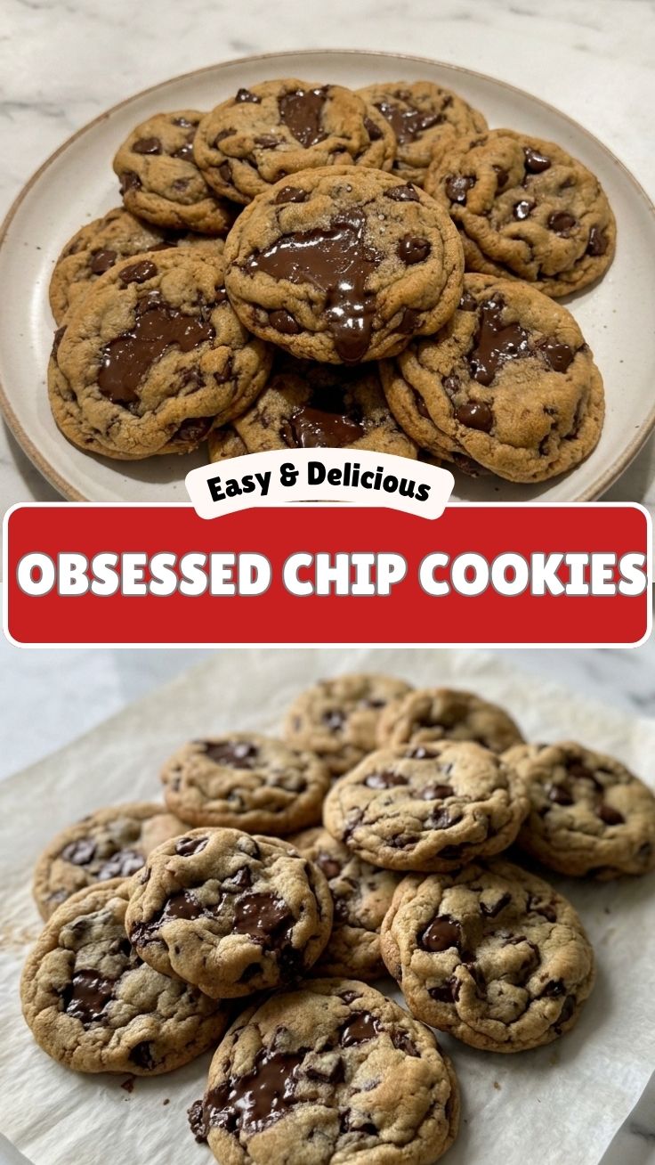 Freshly baked chocolate chip cookies cooling on a wire rack