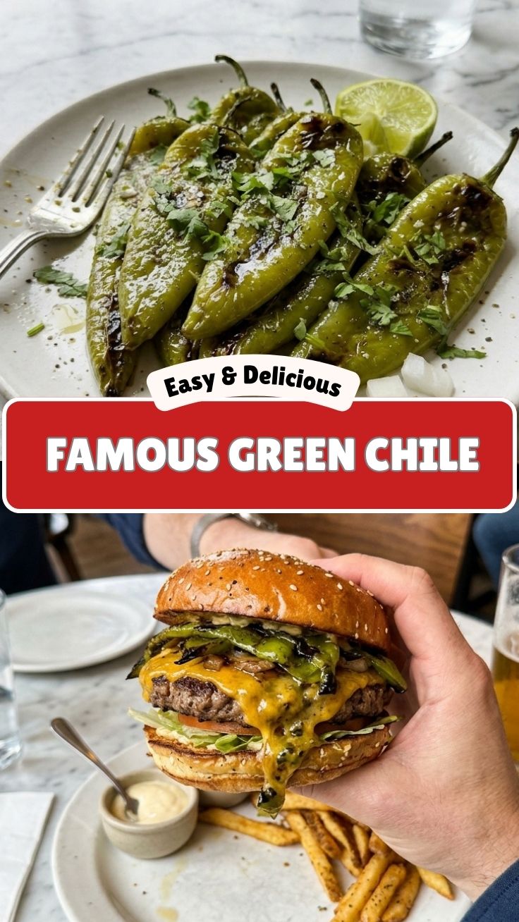 Pile of fresh Hatch Green Chiles for cooking