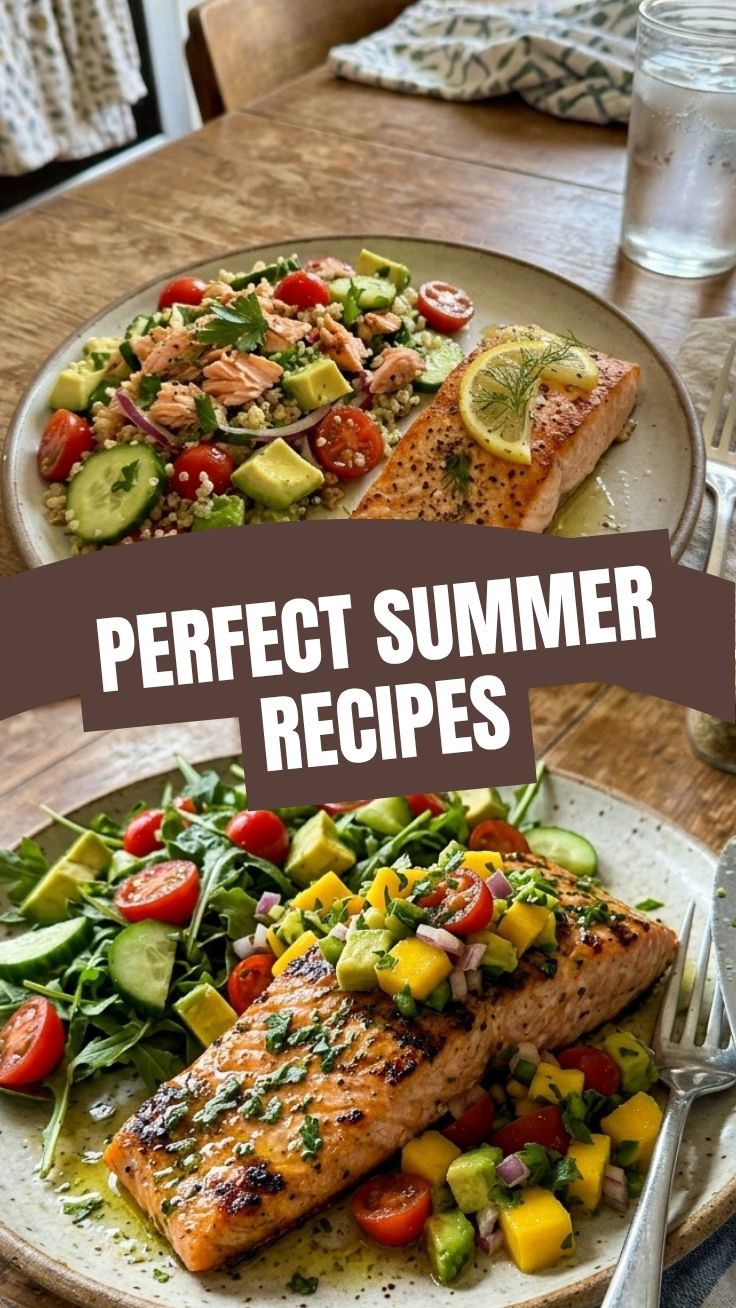 A vibrant dish featuring healthy salmon, perfect for summer meals