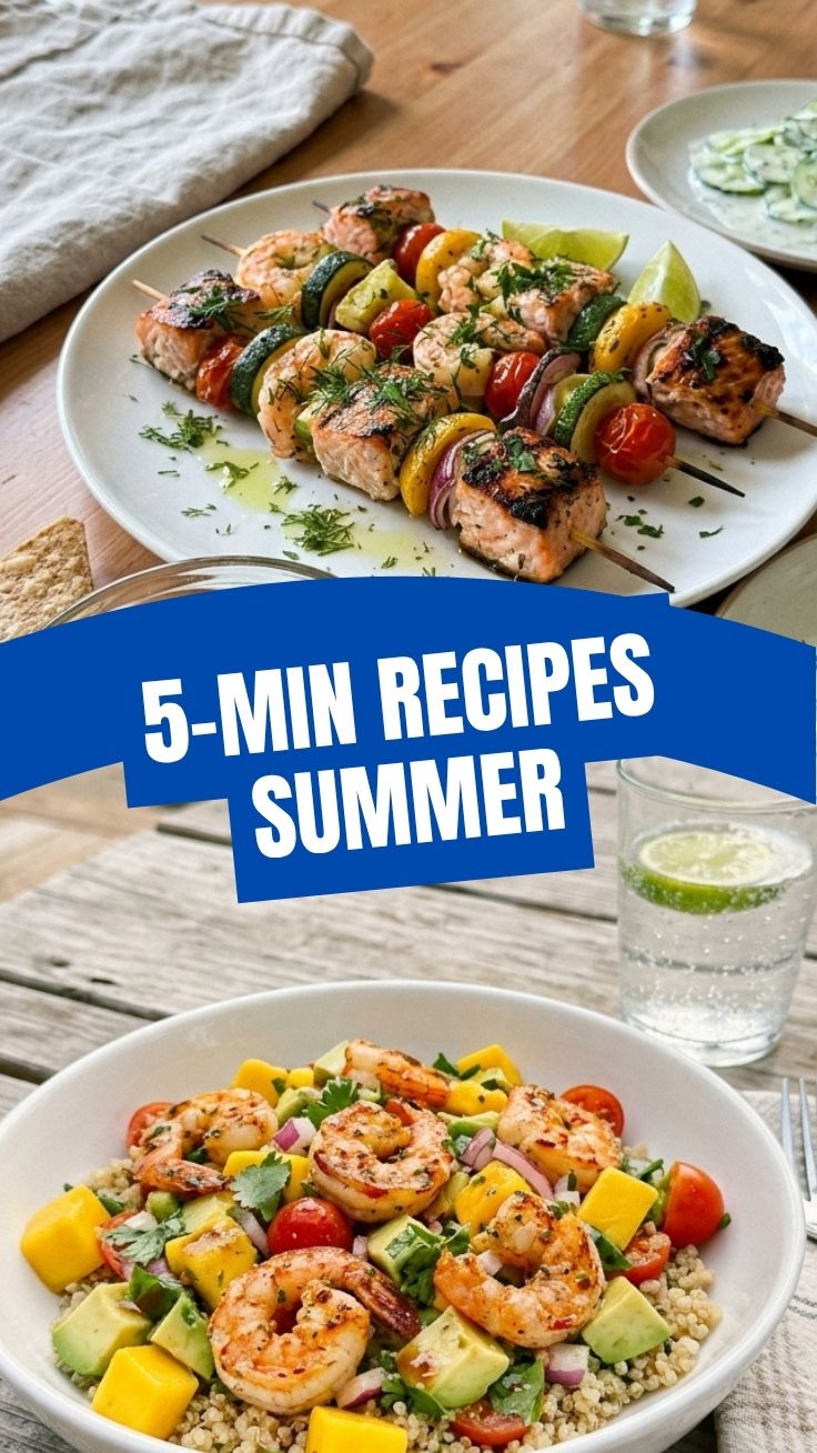 A vibrant selection of low calorie seafood recipes perfect for summer dining.