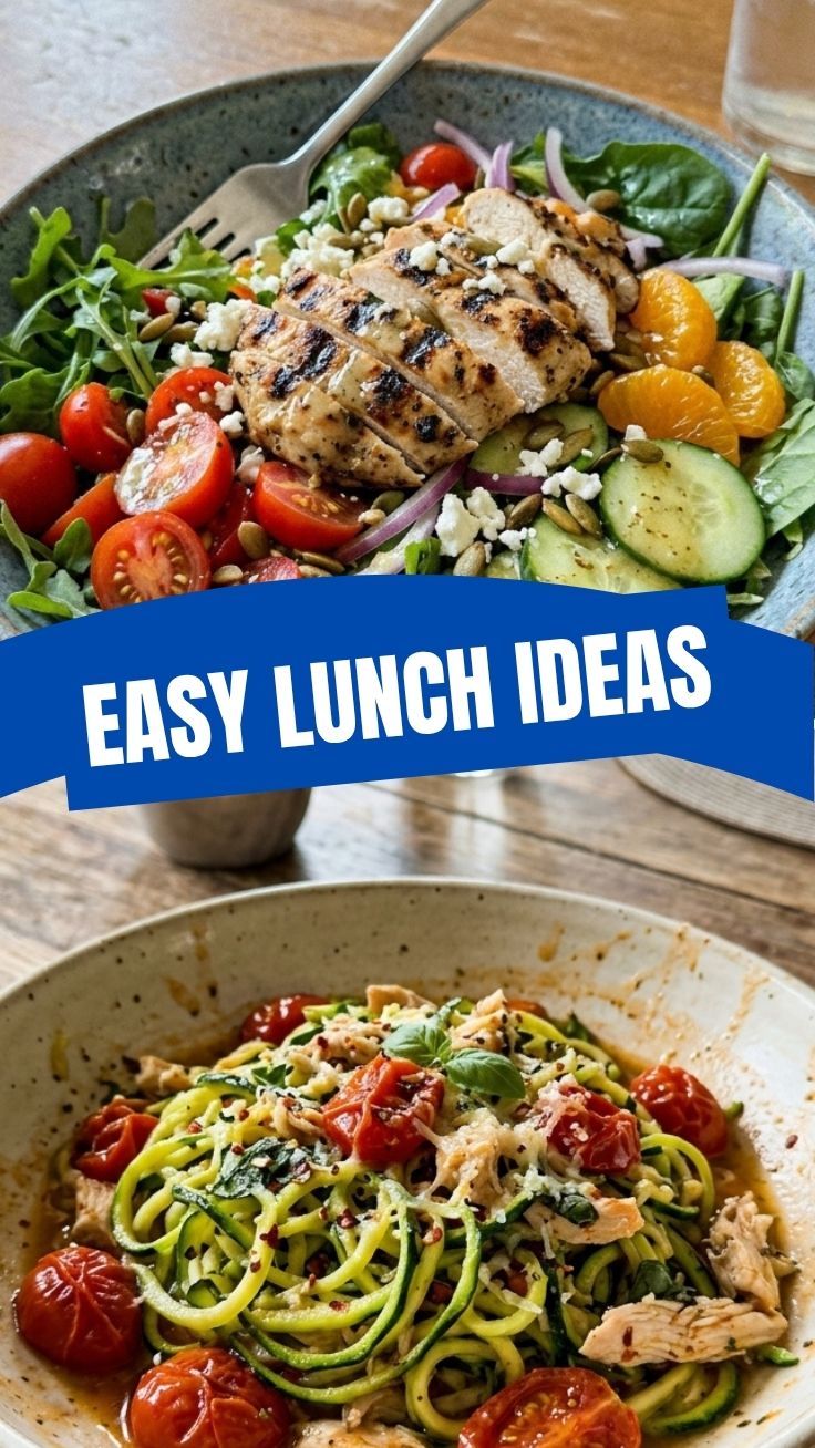 Variety of colorful, fresh weight loss summer lunch ideas arranged on a picnic blanket
