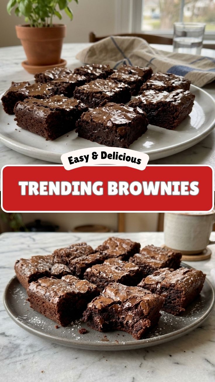 A plate of rich, fudgy brownies showcasing their dense texture.