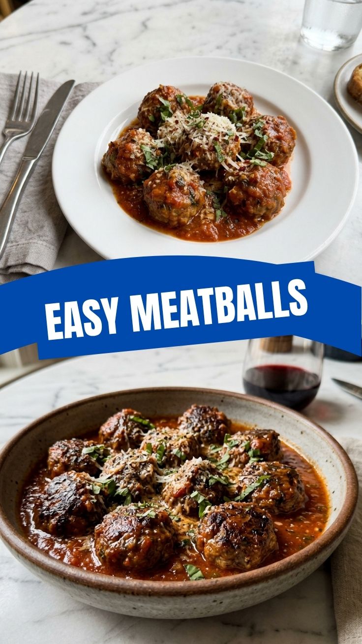 A serving of delicious meatballs in a rich tomato sauce
