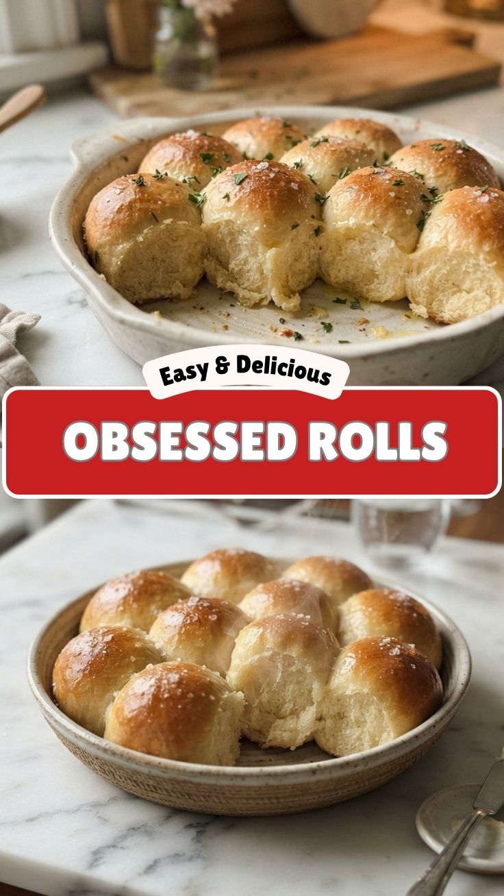 A basket of freshly baked golden brown dinner rolls.