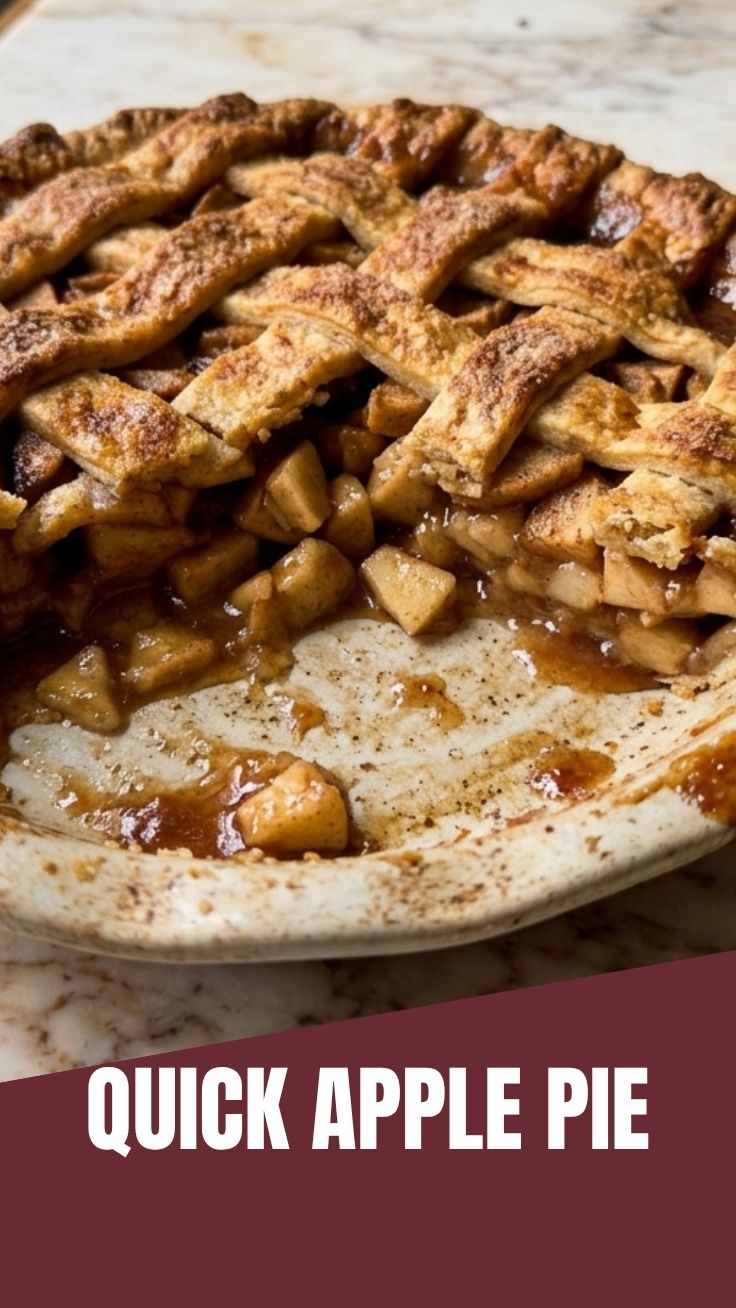 A freshly baked apple pie with a golden, flaky crust on a cooling rack.