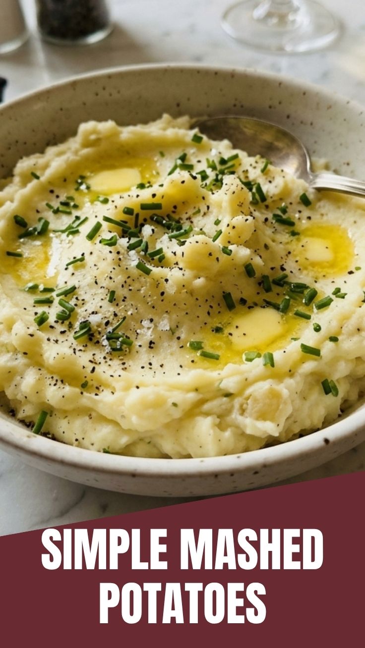 A bowl of perfectly smooth and creamy mashed potatoes, ready to serve.
