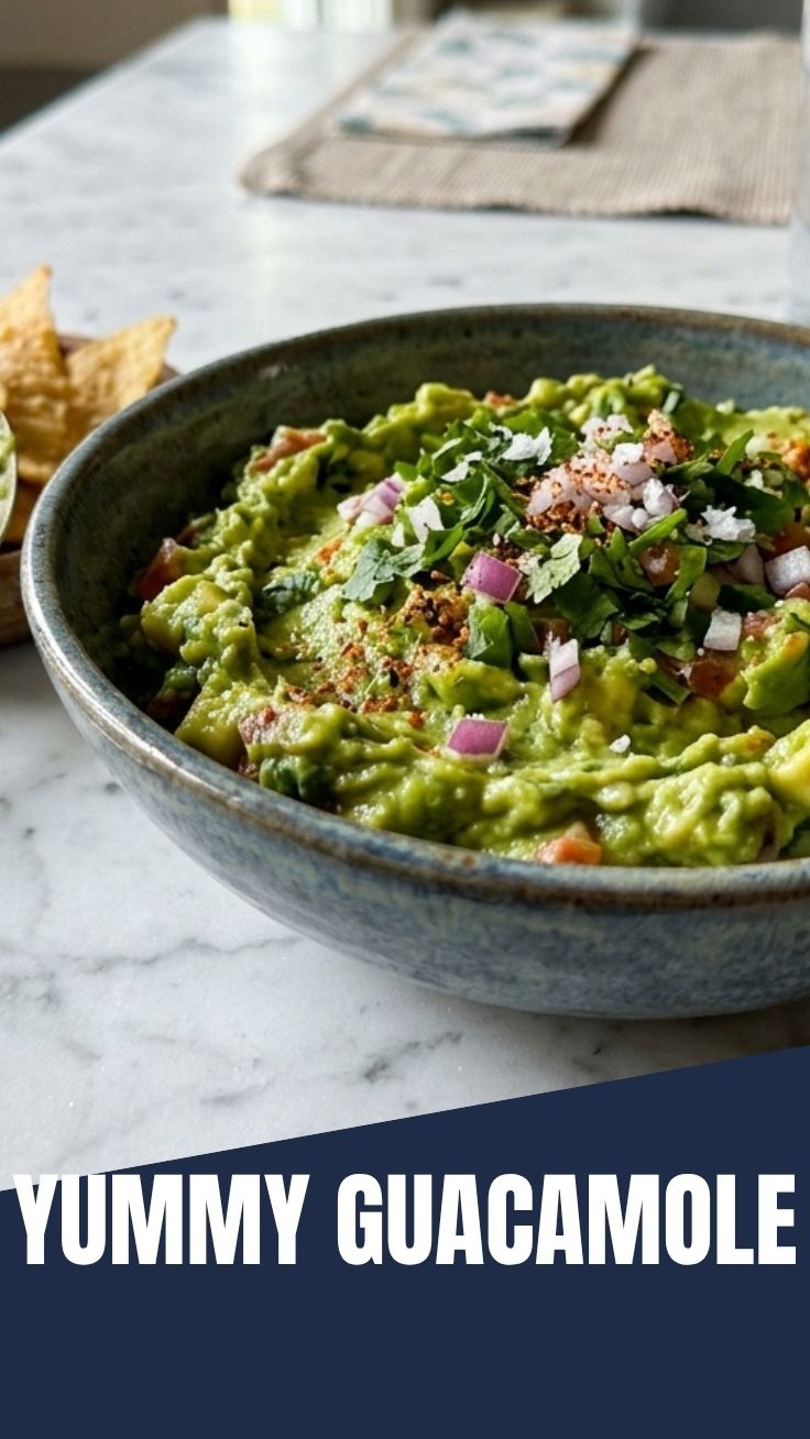 A vibrant bowl of fresh guacamole, ready to serve