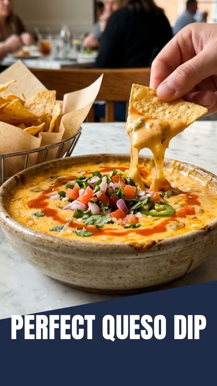 A hot bowl of savory queso dip, rich and creamy, ready to be served.