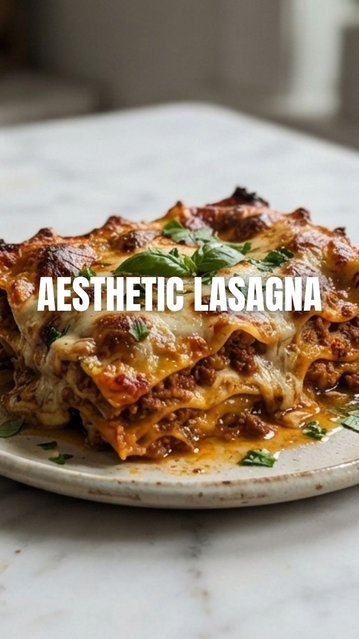 A freshly baked lasagna with bubbling cheese and rich tomato sauce