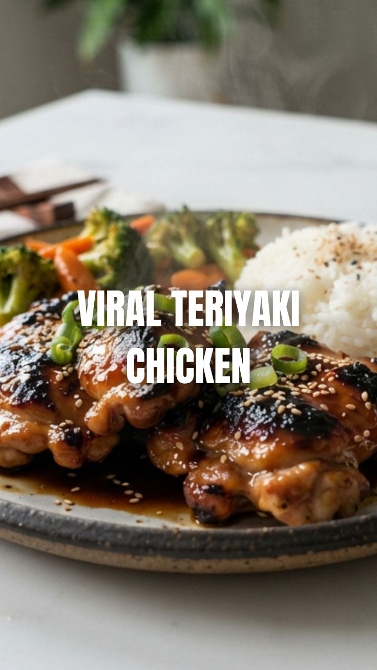 A serving of glazed teriyaki chicken with sesame seeds